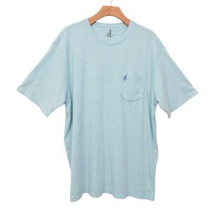 Johnnie-O T-Shirt Mens XL Green Cotton Short Sleeve Crew Neck Outdoor Beach